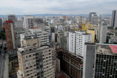 Sao Paulo şehir merkezinin hava manzarası. 23 Eylül 2020, Sao Paulo, Brezilya: Coronavirüs salgınının ortasında Sao Paulo şehir merkezinin havadan görünüşü