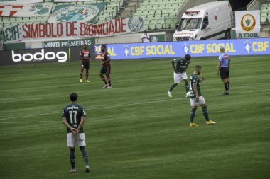 SAO PAULO, SP, BRAZIL: Brezilya 'daki iki Campeonato Brasileiro Srie A takımı arasında futbol maçı