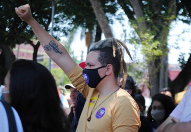 Sao Paulo Belediye Başkanı adaylarının seçim kampanyası. 7 Kasım 2020, Sao Paulo, Brezilya