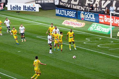 SAO PAULO, SP, BRAZIL: Brezilya 'daki iki Campeonato Brasileiro Srie A takımı arasında futbol maçı