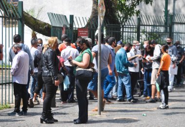 Sao Paulo (SP), 19 / 08 / 2020 - Sao Paulo caddesinde protesto gösterileri 