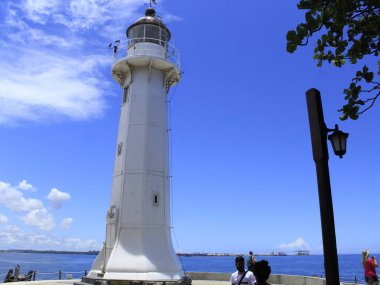 Espirito Santo 'daki Santa LUZIA Deniz Feneri. 22 Ocak 2021 'de, Vila Velha, Espirito Santo, Brezilya: 1871' de faaliyete başlayan Deniz fenerinde hareket D. Pedro II tarafından başlatıldı.