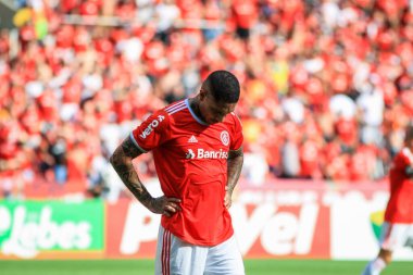 PORTO ALEGRE - FEB15, 2020: INTER VS GREMIO - during a match against Gremio, validated by the semifinal of the Gaucho 2020 Championship, at the Beira-Rio stadium, in Porto Alegre