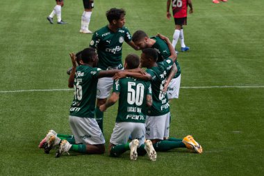 SAO PAULO, SP, BRAZIL, 28.11.2020: Sao Paulo, Brezilya 'da iki takım arasında futbol maçı