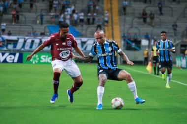 PORTO ALEGRE- 22 Ocak 2020 GREMIO CAXIAS 'A karşı. Porto Alegre 'deki Arena do Gremio' da 2020 Gaucho Şampiyonası 'nın ilk turu için geçerli.