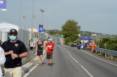 Emilia-Romagna Grand Prix Moto 'su. 20 Eylül 2020, Misano, İtalya: Bu Pazar (20) İtalya 'daki Circuit Marco Simoncelli' de Emilia-Romagna Grand Prix Moto 'da hareket)