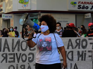 SAO PAULO, SP, 07.05.2020 -  Protests against Jair Bolsonaro in sao Paulo, Brasil  