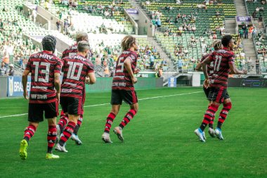 SAO PAULO - OCT 26, 2019: BRASILEIRAO - Match brasileirao, valid for the 21 round of the Brazilian Championship, at Estadio do Morumbi, west zone of Sao Paulo