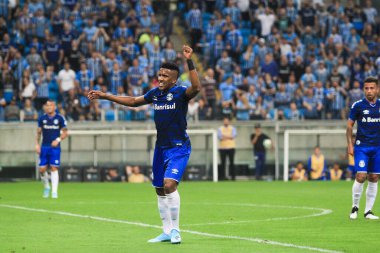 Porto Alegre - Ekim 02, 2019: Gremio 'ya karşı oynanan maçta, Amerika' nın Copa Libertadores takımının yarı finallerinde 1. maçta geçerlidir.