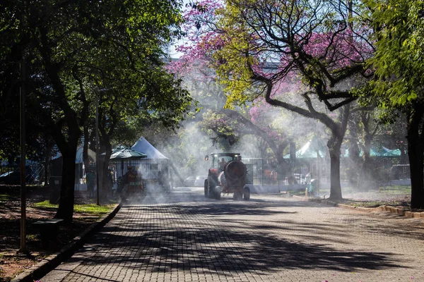 Julio 2020 Sao Paulo Brasil Movimiento Parque Ibirapuera Ubicado Zona — Foto de Stock