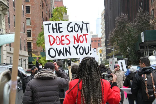 New Lockdown Protest New York November 2020 New York Usa — Stock Photo, Image