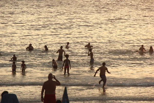 Rio Janeiro 2019 Praia Arpoador Mouvement Des Touristes Sur Plage — Photo