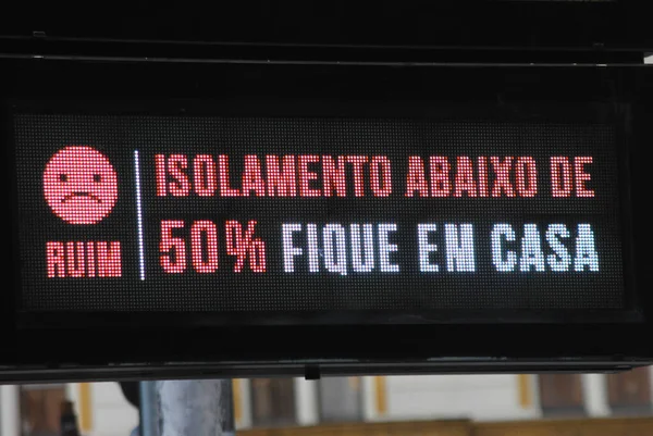 Int Dopravní Situace Sao Paulu Května 2020 Sao Paulo Brazílie — Stock fotografie