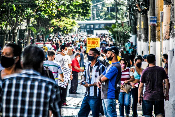 Movimento Pessoas Meio Covid Maio 2020 São Paulo Brasil Movimento — Fotografia de Stock