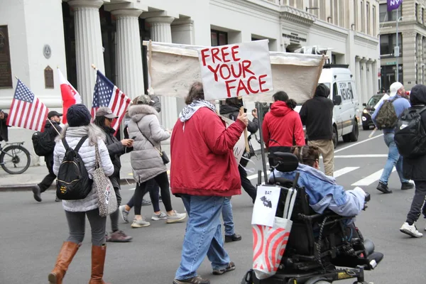 Nuevo Protesta Contra Bloqueo Nueva York Noviembre 2020 Nueva York —  Fotos de Stock