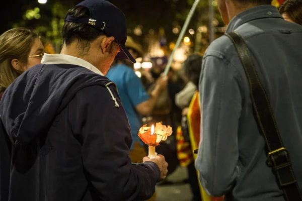 Barcelona Spanien 2019 Protest Für Die Freiheit Kataloniens — Stockfoto