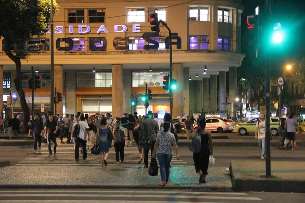 Movimento Pessoas Centro Rio Janeiro Brasil — Fotografia de Stock