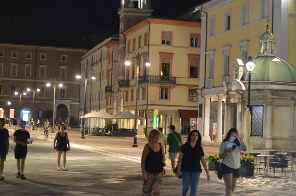 Rimini Pembe Gece Nin Son Günü Ağustos 2020 Rimini Talya — Stok fotoğraf