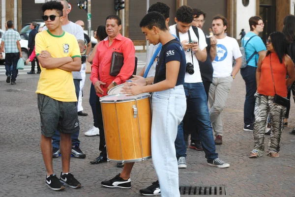 Ász Paulo 2019 Bruno Covas Épülete Előtt Álló Tüntetők Diákok — Stock Fotó