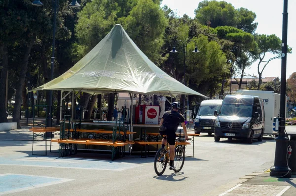 Сентября 2020 Года Римини Италия Подготовка Iii Итальянскому Фестивалю Велосипедов — стоковое фото