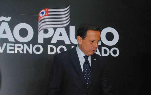 Sao Paulo 2019 Vali Joao Doria Toplantıda Haberleri Duyurdu — Stok fotoğraf