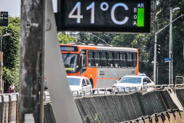 September 2020 Sao Paulo Brasilien Das Thermometer Misst Diesem Mittwoch — Stockfoto