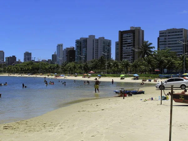 Gennaio 2021 Vitoria Espirito Santo Brasile Spiaggia Del Canto Molto — Foto Stock