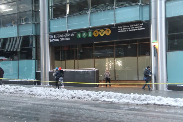 New Aftermath Blizzard New York December 2020 New York Usa — Stock Photo, Image