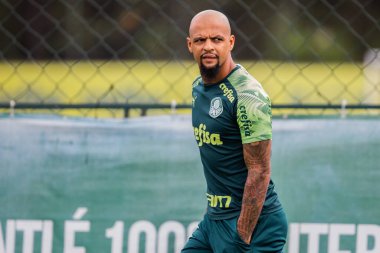 SAO PAULO - January 08, 2020: TRAINING THE PALMEIRAS TEAM The Palmeiras football squad conducts training aimed at the first commitment of the year