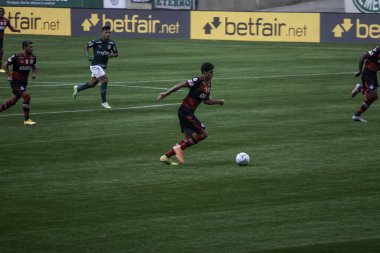 SAO PAULO, SP, BRAZIL: Brezilya 'daki iki Campeonato Brasileiro Srie A takımı arasında futbol maçı