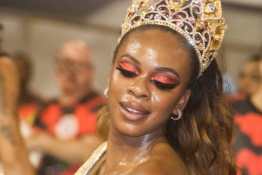 Sao Paulo, 25 Ocak 2020 - SAMBA VAI VAI OKULU TEKNİKİ - Escola de Samba Vai Vai 'nin teknik provası Sao Paulo' nun kuzeyinde Anhembi 'de gerçekleşti. 