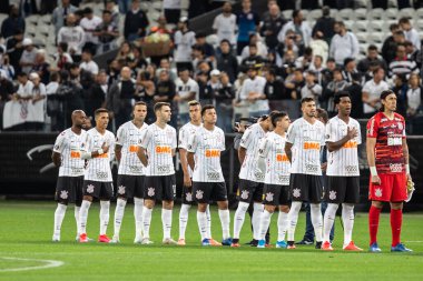 SAO PAULO - 12 Şubat 2020: COPA LİBERTADORES 2020 CORINTHIANS-GUARANI Corinthians karşı Guarani takımı (Paraguay) Copa Libertadores da America 2020, Arena Corinthians