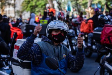 19 Temmuz 2020, Sao Paulo, Brezilya: Brezilya Cumhurbaşkanı Jair Bolsonaro 'yu protesto eden protestocular Central Sao Paulo' daki Franklin Roosevelt Parkı 'nda