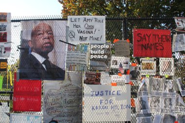 NEW YORK, 28 / 08 / 2020 - Siyahi HAYATLARI DURANTE O 57 ANIVERSARIO DA HISTORICA MARCHA DE MARTIN LUther King