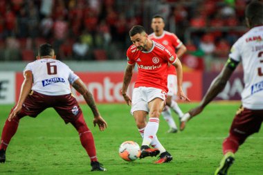 Porto Alegre - FEB 26, 2020: INTER VS TOLIMA - Kolombiya 'dan Tolima' ya karşı oynanan maçta, Libertadores 2020 öncesi Beira-Rio Stadyumu, Porto Alegre 'deki Beira-Rio Stadyumu' nda oynanan üçüncü tur maçında onaylandı.