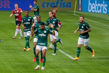 SAO PAULO, SP, BRAZIL, 28.11.2020: Sao Paulo, Brezilya 'da iki takım arasında futbol maçı