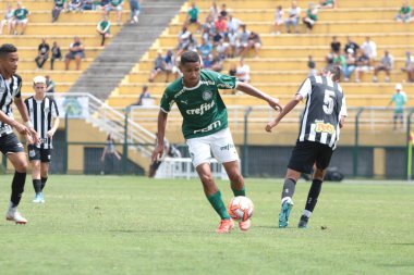 SAO PAULO - NOV 20, 2019 - PALMEIRAS vs SANTOS - during the Final of the Paulista U-15 Championship between Palmeiras and Santos, at the Pacaembu Stadium, in Sao Paulo