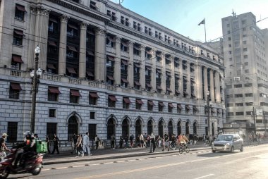 Covid-19: Sao Paulo 'da hareketlilik. 8 Nisan 2020, Sao Paulo, Brezilya: Sao Paulo 'nun kuzey bölgesinde covid-19 salgını nedeniyle sokakları boşaltan küçük bir hareket