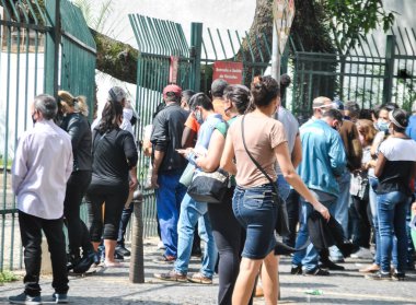 Sao Paulo (SP), 19 / 08 / 2020 - Sao Paulo caddesinde protesto gösterileri 