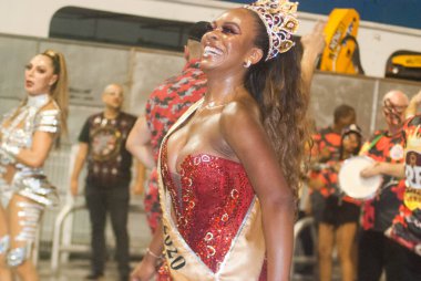 Sao Paulo, 25 Ocak 2020 - SAMBA VAI VAI OKULU TEKNİKİ - Escola de Samba Vai Vai 'nin teknik provası Sao Paulo' nun kuzeyinde Anhembi 'de gerçekleşti. 