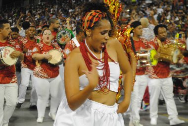 Sao Paulo (SP), 14 / 02 / 2020 - ENSAIO TECNICO DA ESCOLA DE SAMBA - Samba festivali Sao Paulo, Brezilya 