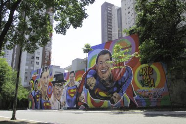 Camboriu, Santa Catarina, Brezilya - 8 Kasım 2020: Aktivistler, model Mariana Ferrer 'i savunmak amacıyla Santa Catarina' daki Balnear io Camboriu plajında toplandılar. 