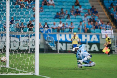 PORTO ALEGRE- 22 Ocak 2020 GREMIO CAXIAS 'A karşı. Porto Alegre 'deki Arena do Gremio' da 2020 Gaucho Şampiyonası 'nın ilk turu için geçerli.