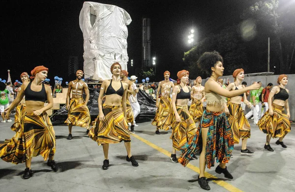 Sao Paulo 2020 Ensaio Tecnico Escola Samba Samba Festival Sao — стокове фото