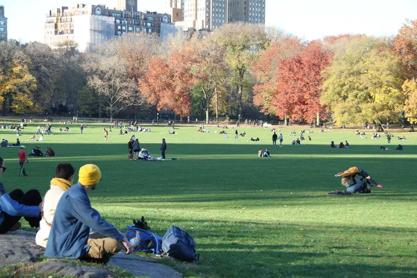 Novembro 2020 Nova York Eua Pessoas São Vistas Correndo Andando — Fotografia de Stock