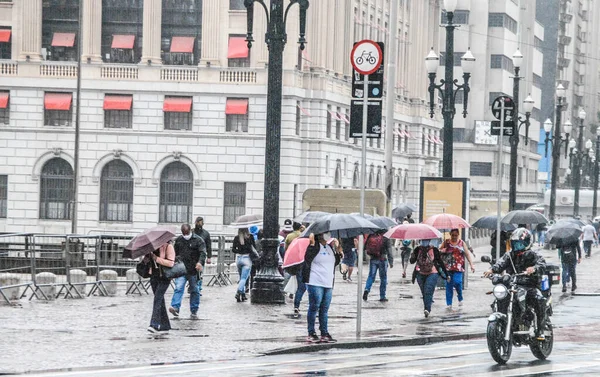 Sao Paulo 2020 Sao Paulo Sağanak — Stok fotoğraf