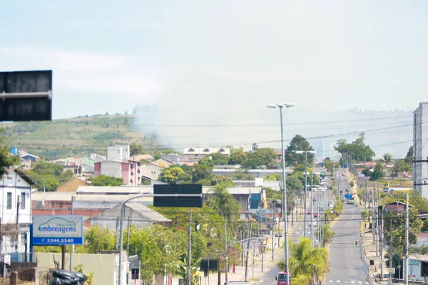 Porto Alegre 2019 Incendios Porto Alegre Brasil — Foto de Stock