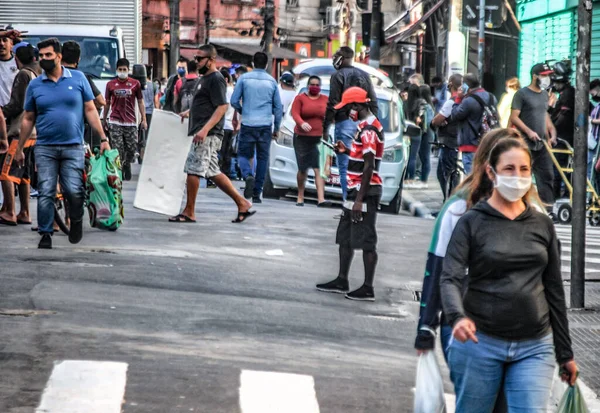 Sao Paulo 2020 Bewegung Downtown Sao Paulo Die Bewegung Der — Stockfoto