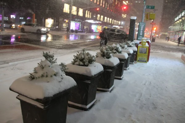 Décembre 2020 New York États Unis Fortes Chutes Neige Frappent — Photo