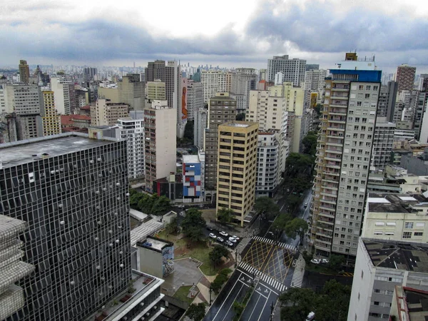 Janeiro 2021 São Paulo Brasil Céu Parece Tão Nublado Com — Fotografia de Stock